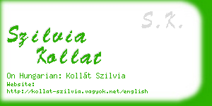 szilvia kollat business card